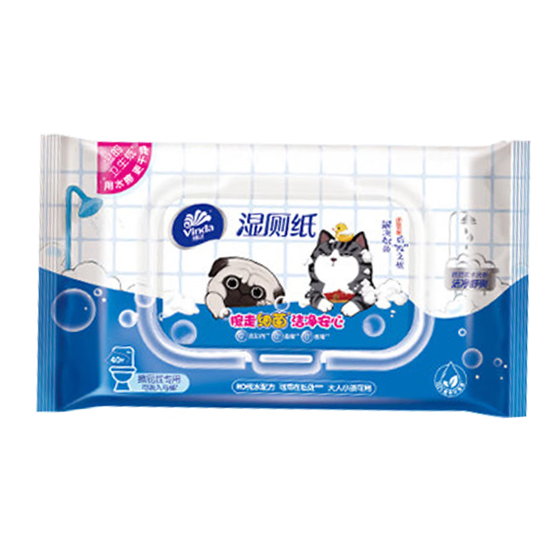 维达 湿厕纸 RO纯水洁厕湿巾 湿纸巾 家庭装40片*4包