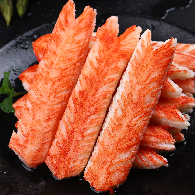 手撕蟹柳1000gv型蟹肉棒寿司蟹柳即食蟹足棒海鲜火锅食材4斤