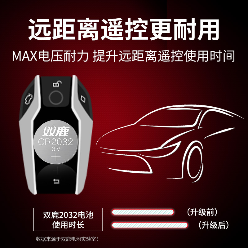 双鹿纽扣锂电池CR2032 5粒