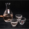 加厚日式玻璃酒具套装 锤目纹酒盅酒壶小酒杯清酒壶 1壶3杯(请先与客服确认再)