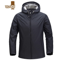 YANXU风衣班服定制logo印字图案工作服夹克防风外套订做广告冲做制 4XL200-220斤 黑色春秋款