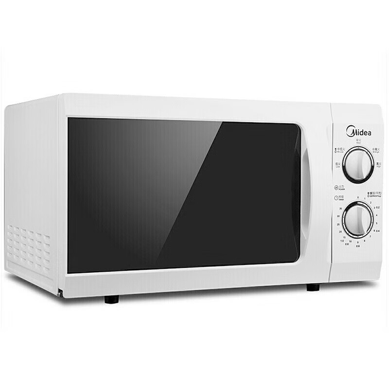 美的(Midea)M1-211A 微波炉 21L 360°转盘加热 旋钮操控 精准控温 五档火力 易洁内胆