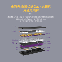达尔优(dareu)A87pro无线三模客制化游戏机械键盘可插拔轴PBT键帽87键RGB背光紫金轴pro-黑金刚