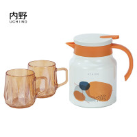 UCHINO内野 青橙闷茶组合三件套 HU-HZ02-06 V型壶嘴 茶水分离 长效保温