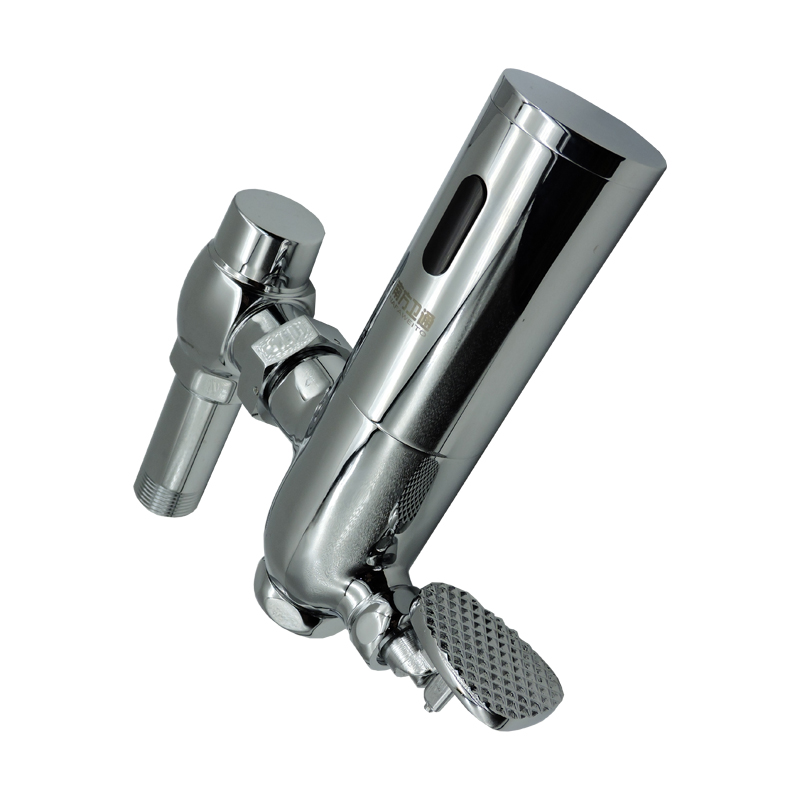 南方卫通 脚踏式带感应冲水阀 蹲便池冲洗阀 明装蹲便感应器 直流款 2213 NF-14 个高清大图