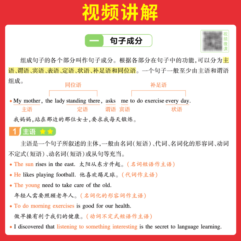 初中英语语法 初中通用 [正版]2025初中英语语法全解英语基础知识点大全七八九年级英语单词语法英语作文初中初一初二初三高清大图
