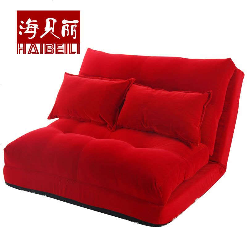 创意懒人沙发可折叠拆洗榻榻米单人双人沙发椅卧室舒服布艺沙发床 65CM经典灰色+1个抱枕 默认图片