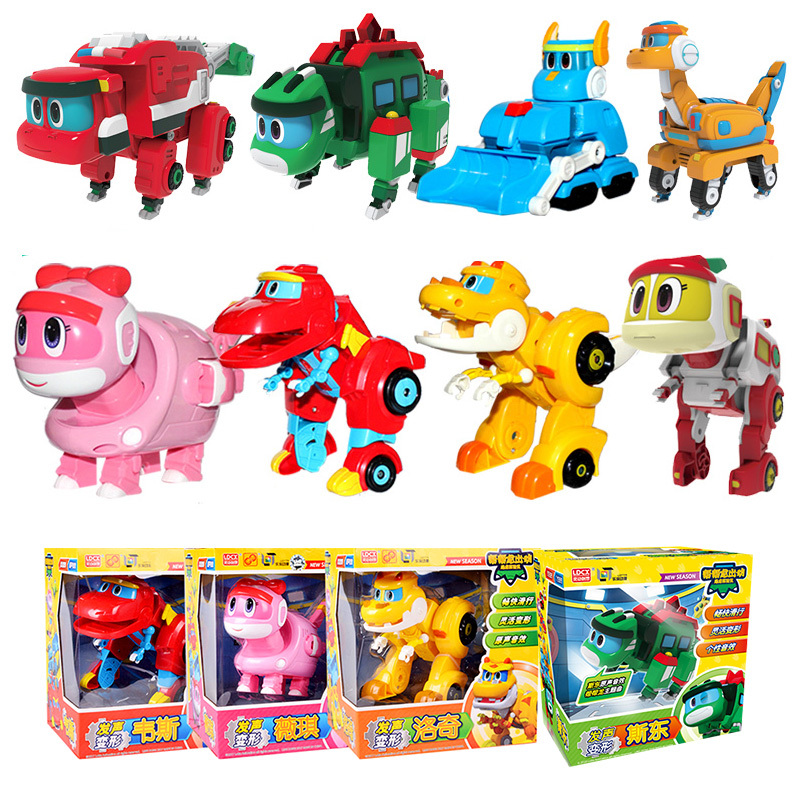 灵动创想帮帮龙出动探险队儿童玩具发声变形5机器人韦斯全套棒棒发声