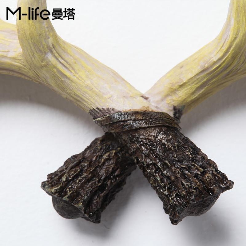 美式壁挂鹿角挂钩创意墙面装饰品家居衣帽架北欧玄关房间墙上挂件