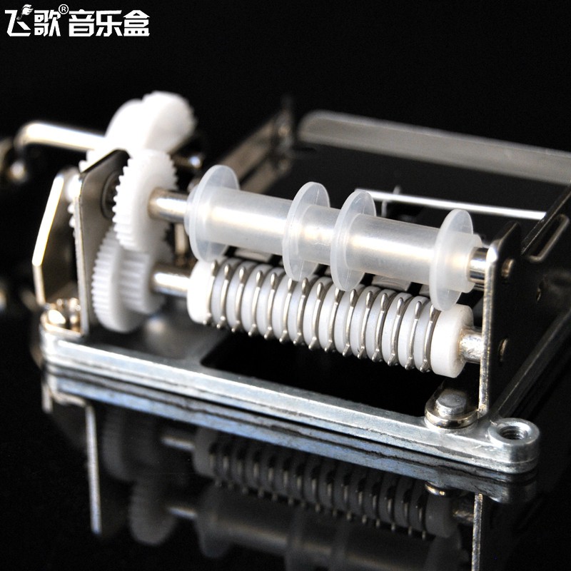 15音手摇纸带谱曲机芯 DIY音乐盒八音盒配件diy 送打孔器纸带 三维工匠 01[15音镂空古典红木盒]高清大图