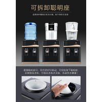 饮水机 迷你型台式制冷制热冷热家用办公宿舍迷你小型节能开水机冰热两用双出口(金色玻璃门款)温热