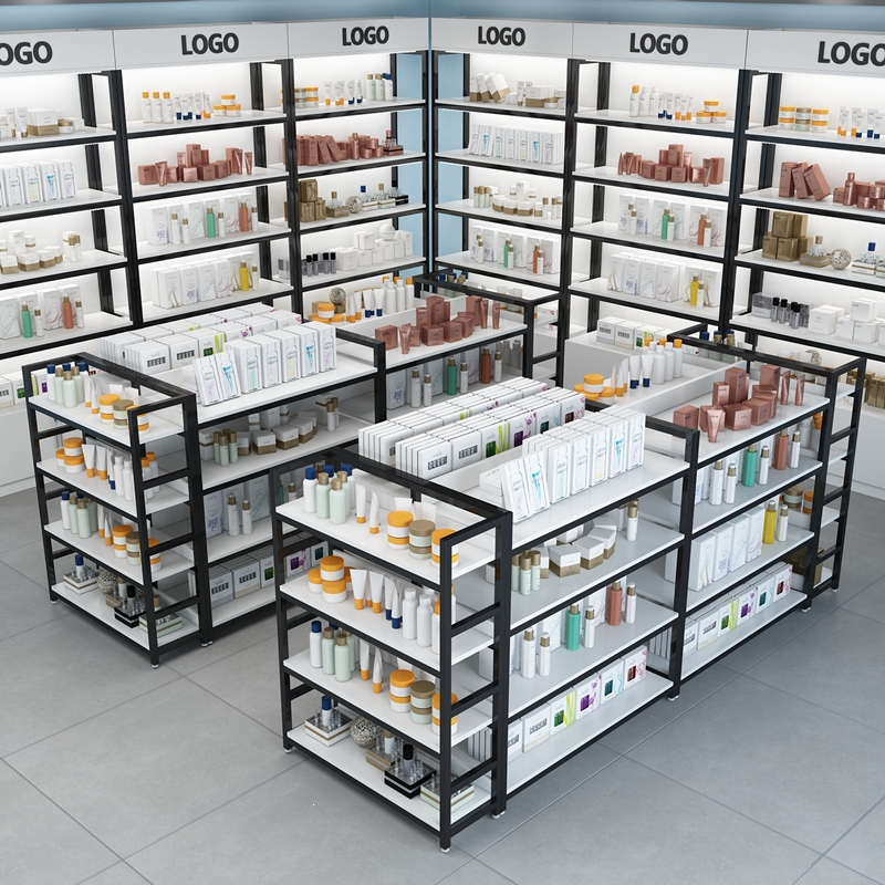 中岛柜展示台化妆品展示柜古达超市摆货架产品母婴店货柜展示架置物架