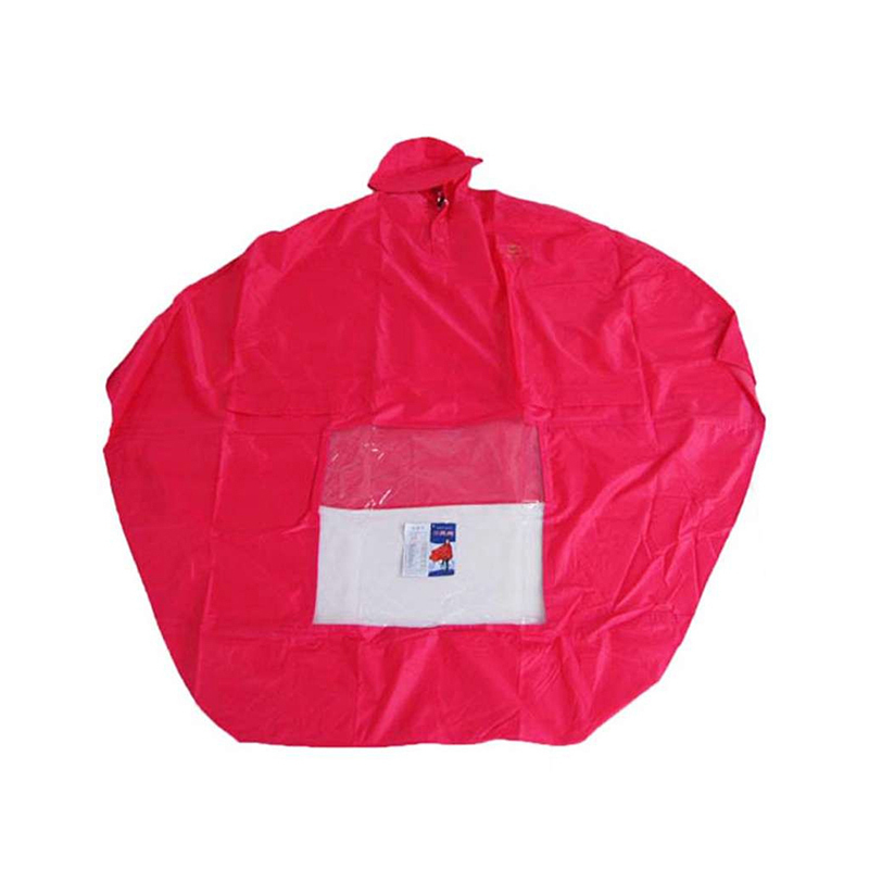 天堂N120新电豪华电动车雨披(后背带夜光条) 玫红