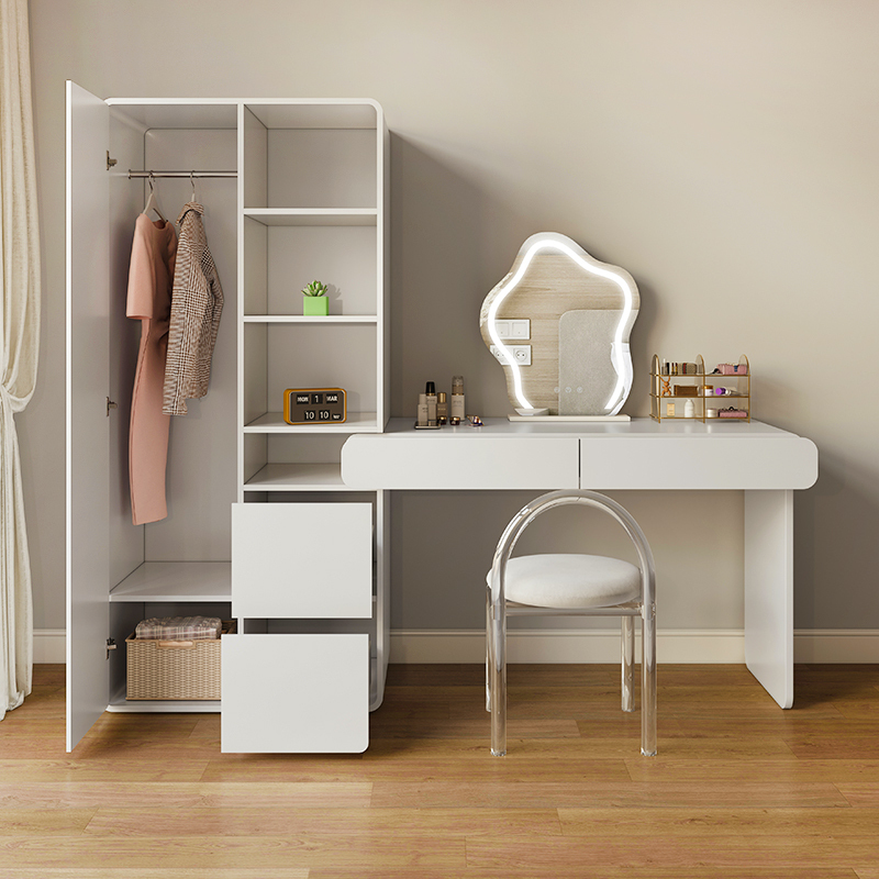 米奢gtzth2907简约大衣柜梳妆台一体网红家用卧室组合储物柜子