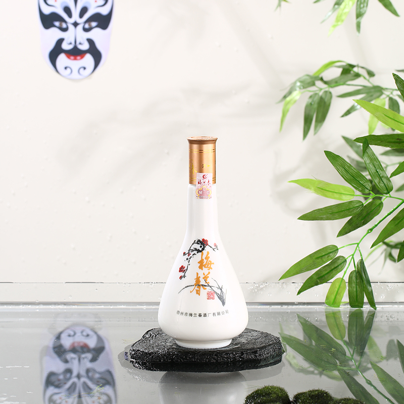 梅兰春 42度脸谱 500ml 双瓶装(送礼袋) 芝麻香型白酒 中华老字号酒[新旧包装随机发货]