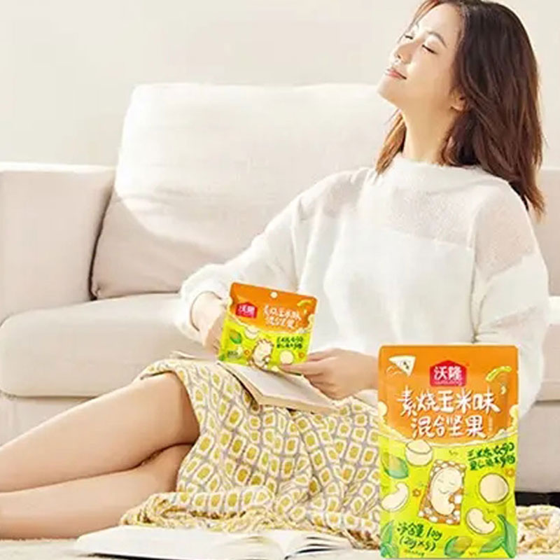 沃隆 混合坚果仁(素烧玉米味)100g 袋高清大图