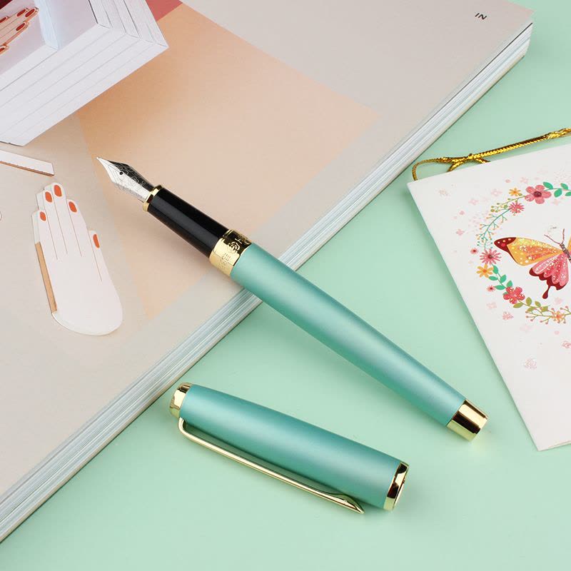 英雄钢笔A0502礼盒HERO礼物送礼定制刻字可换墨囊墨水笔套装日常练字女生送礼礼物图片