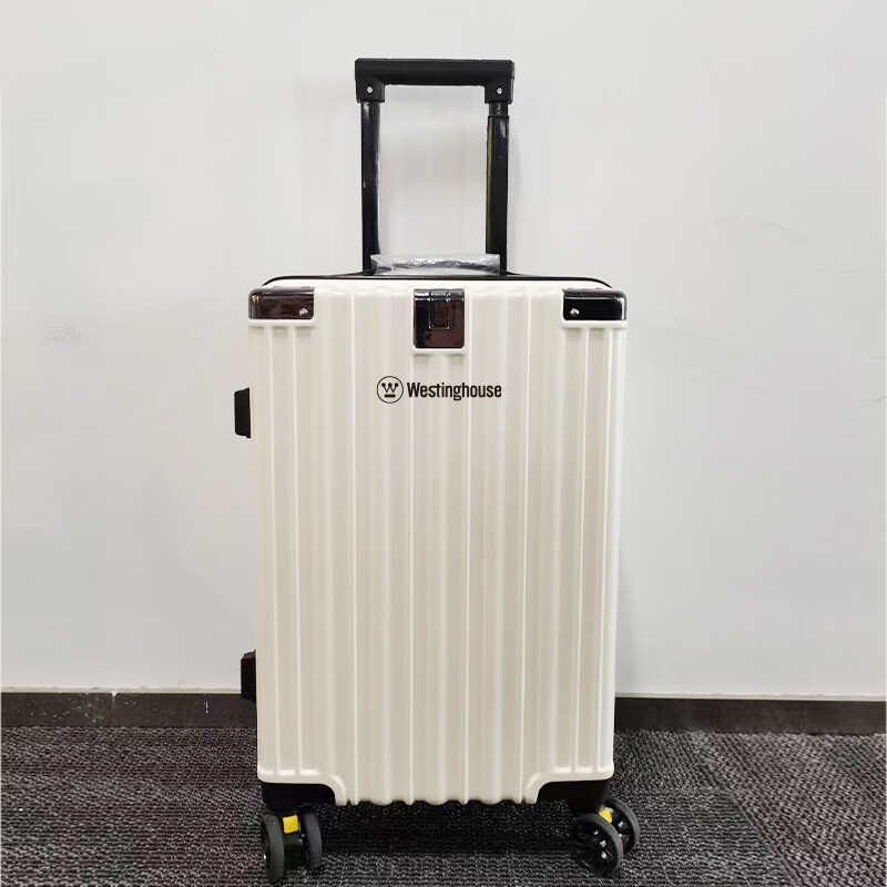 西屋(WESTINGHOUSE)多功能行李箱XL07万向轮拉杆箱男女通用大容量旅行密码箱登机 行李箱 安全锁白色