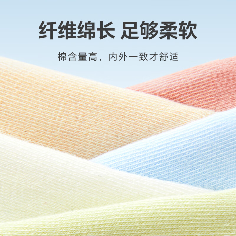 Freego-一次性棉船袜粉红,肤色,蓝色,浅绿,白色5双装多彩均码 FGCSCW1高清大图