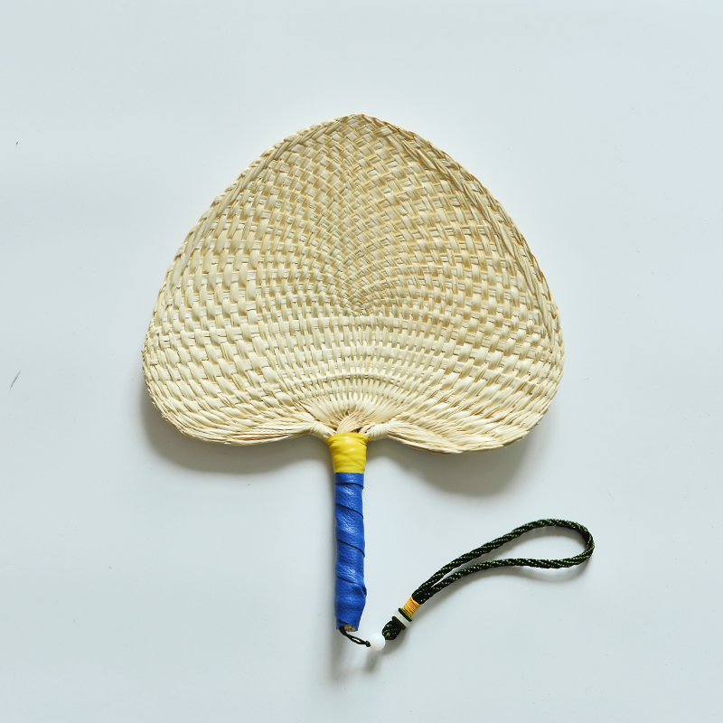 编织棕叶大蒲扇手摇扇复古宝宝扇闪电客爱心扇精编款手胶吊绳大扇