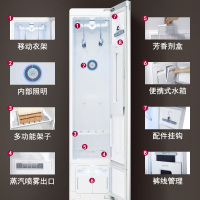 LG S3WF韩国进口衣物护理机蒸汽轻柔烘干 衣物塑形除褶皱 衣物熏香 裤线整理 白色