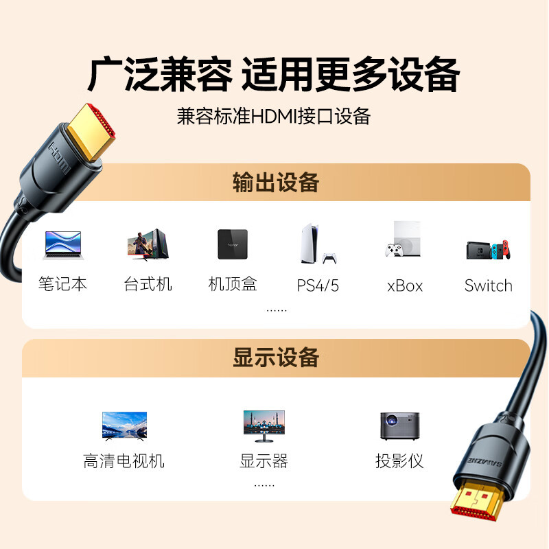 山泽 HDMI线工程级4K数字高清线 150SH8