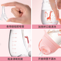 苏泊尔(SUPOR)BB杯宝宝学饮杯水杯 儿童防摔防撞吸管杯 婴儿饮水杯训练杯 tritan