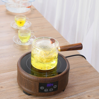 荣事达电陶炉煮茶器煮茶炉家用泡茶小电磁炉光波炉迷你蒸汽黑茶壶 深棕色