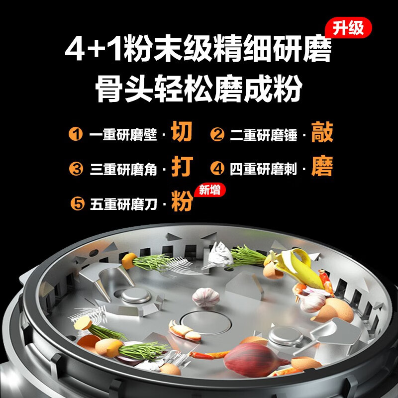海尔(Haier) 垃圾处理器家用 厨房厨余食物湿垃圾粉碎 降噪不卡机可接洗碗机 动力升级LD750-E1