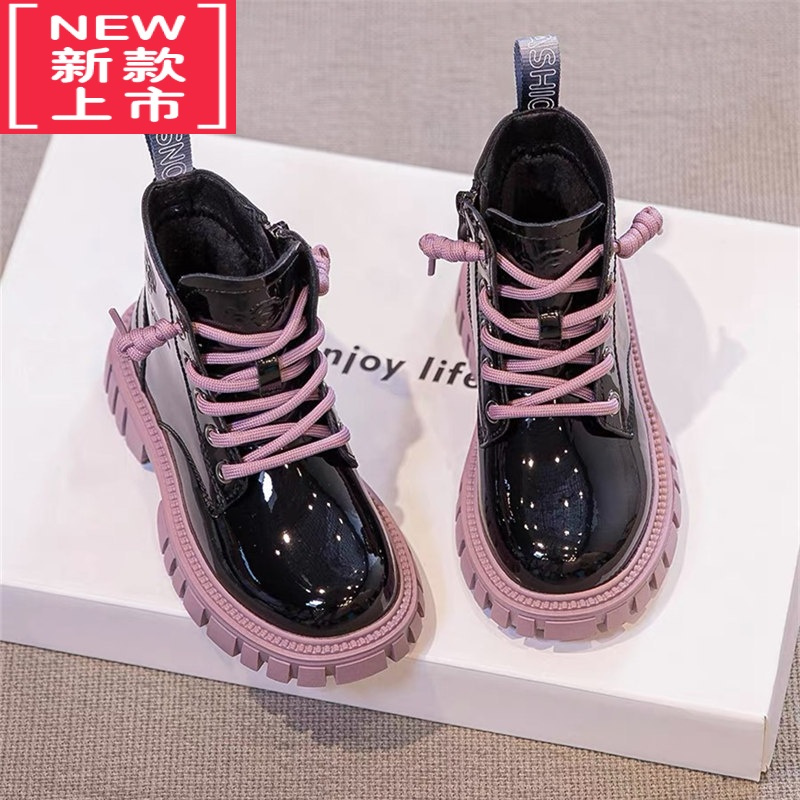 可莉允女童鞋马丁靴2022春秋款新款儿童靴子短靴秋季鞋子宝宝英伦风单靴