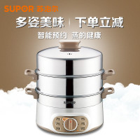 苏泊尔（SUPOR）ZN28YK807-150 多功能不锈钢家用电蒸锅 大容量 双层电蒸笼三层大容量防干烧定时功能