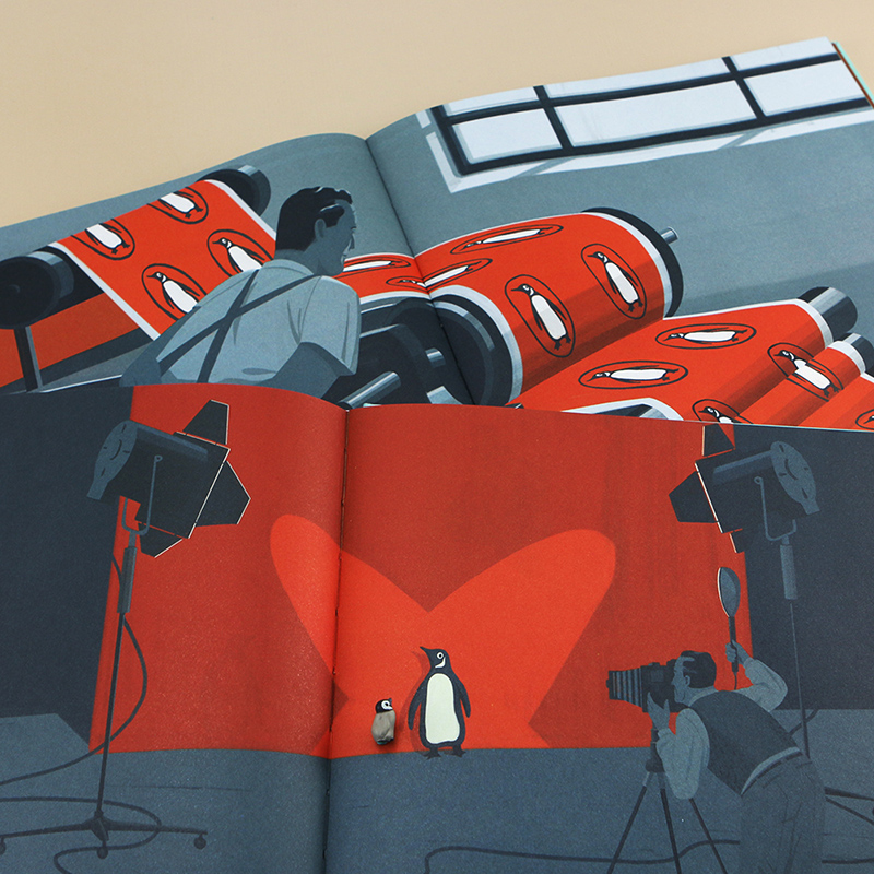 [正版] 企鹅之旅 无字绘本漫画书籍 企鹅视觉描述旅行与成长 Penguin Books 英国企鹅图书成立80周年纪念高清大图
