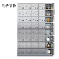 利特莱依201不锈钢食堂带锁餐具柜40门碗柜钥匙锁1800*1200*300
