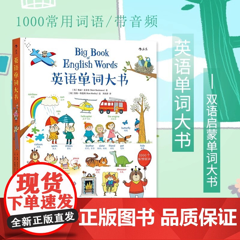 英语单词大书点读版 少儿英语零基础儿童启蒙英文绘本幼儿启蒙单高清大图