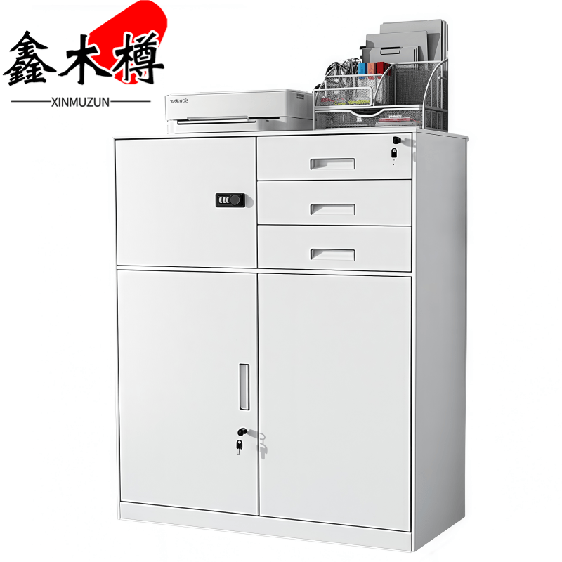 鑫木樽矮柜偏三抽台高清大图