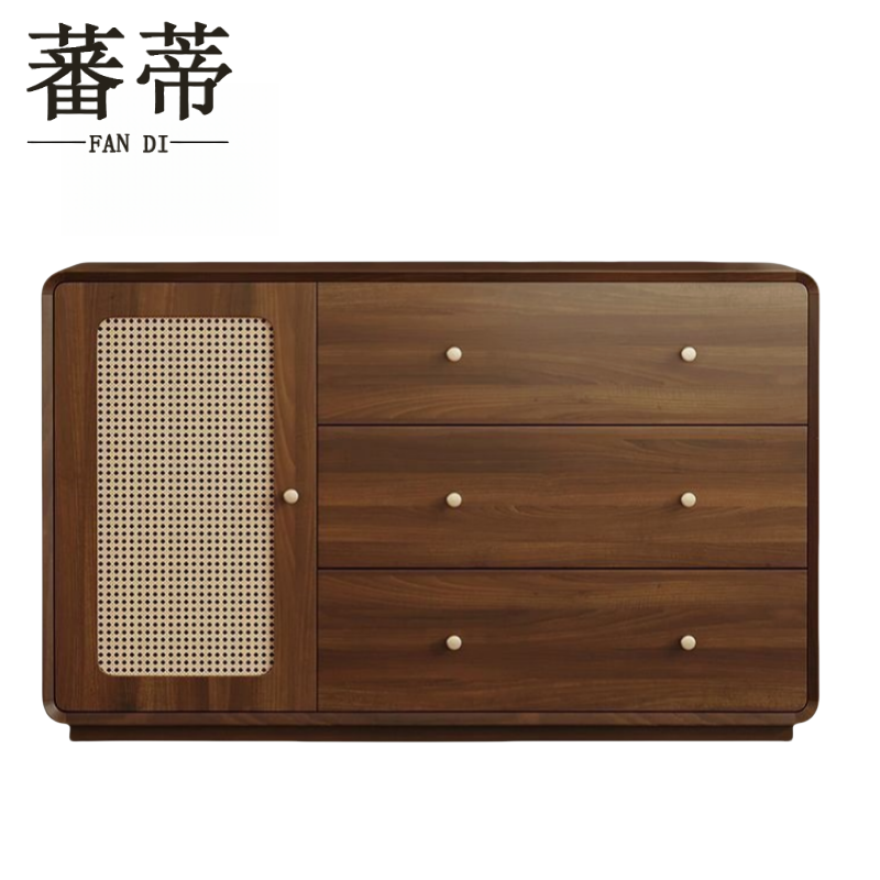 蕃蒂矮柜一门大三抽台高清大图