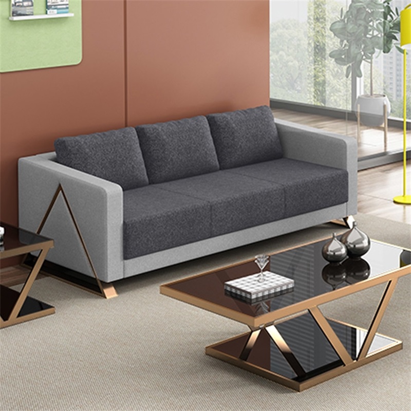 鑫环境 方茶几600*600*450mm 简约现代轻奢办公沙发茶几组合套装商务接待会客区办公室高清大图
