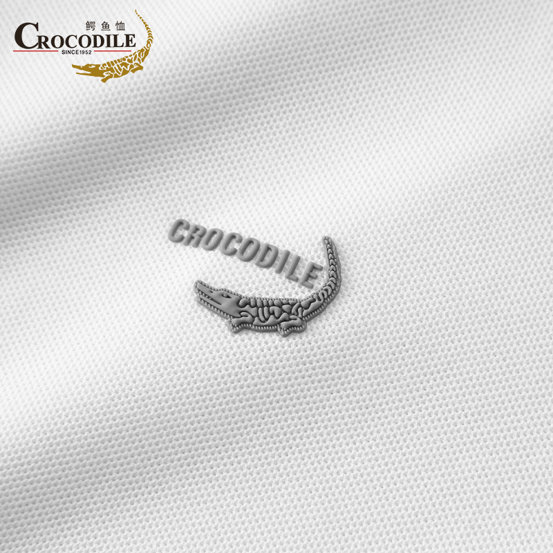 鳄鱼恤CROCODILE POLO衫男士商务休闲秋冬时尚棋盘格翻领长袖T恤高清大图