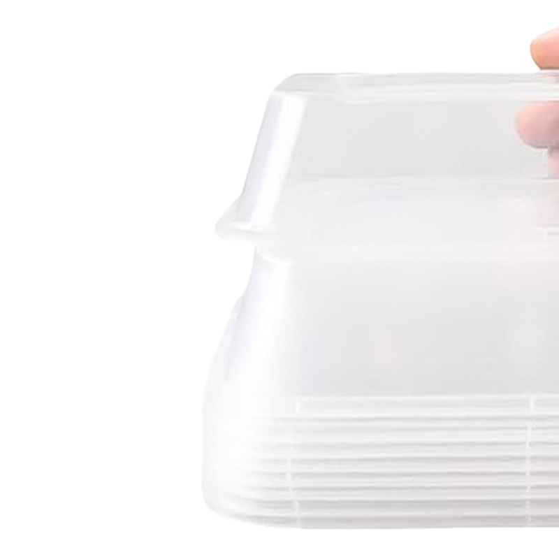 户美佳欣 一次性塑料餐盒打包盒 500ml方形/个高清大图
