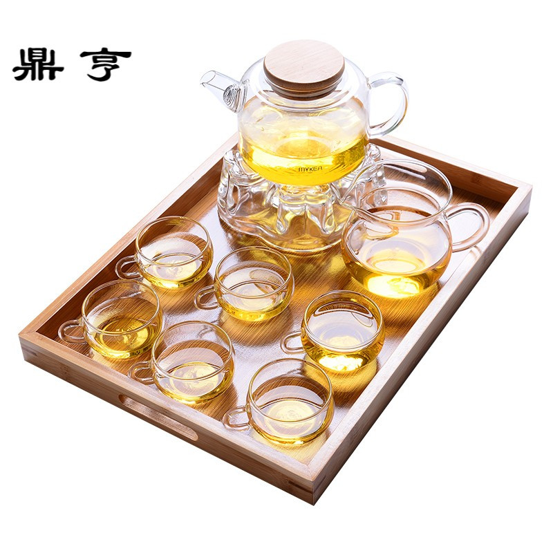 鼎亨套装 ins女生茶具耐高温防爆蜡烛保温明火加热水果茶壶套装