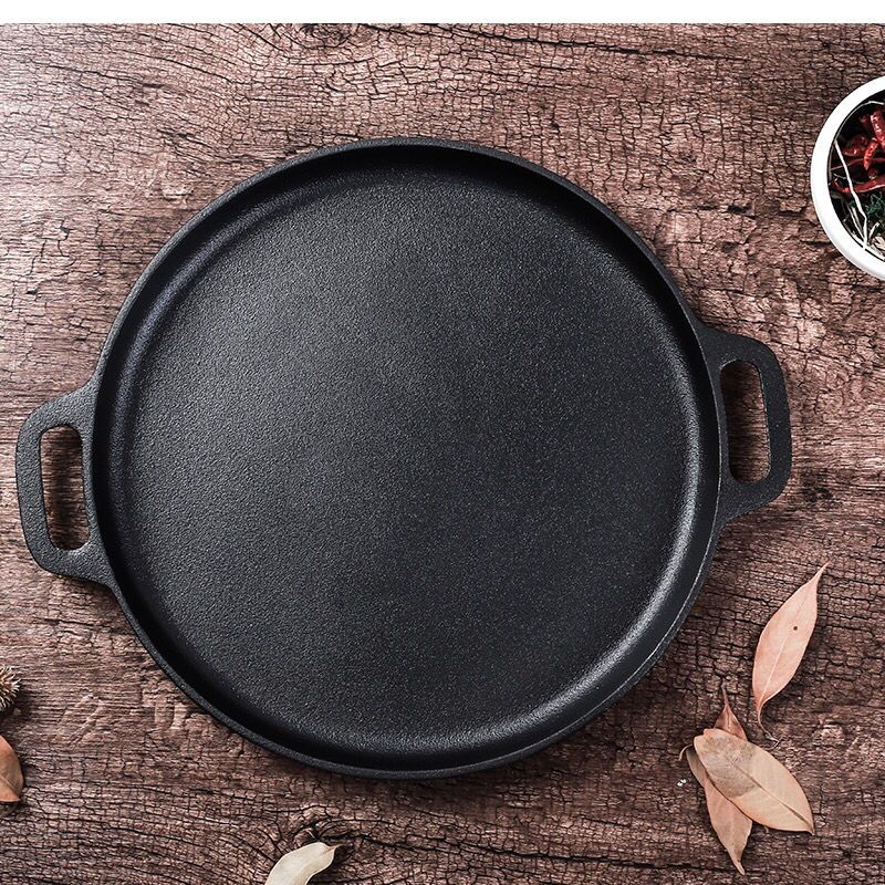 28厘米鏊子 麻绳 商用鏊子平底锅不粘锅电磁炉通用煎饼锅家用烙饼锅