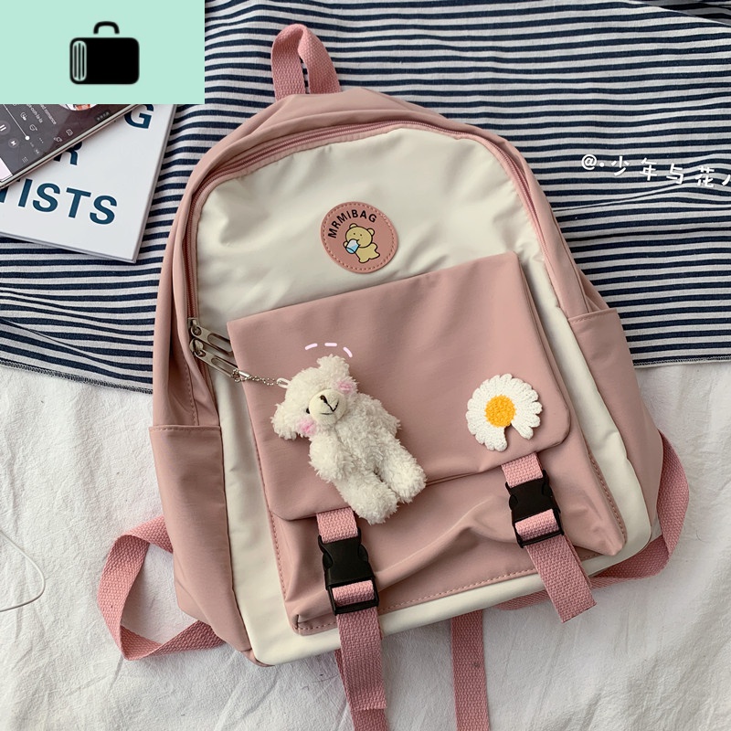 日系原宿小清新韩版ins可爱少女chic双肩包中学生背包森系 书包女NEW LAKE高清大图