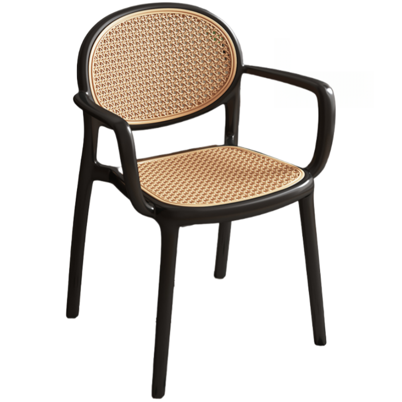 仿藤编塑料椅高清大图