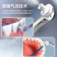 飞利浦(Philips) 喷气式冲牙器HX8401/03黑色 家用洗牙器水牙线 2档水压有效清洁9ml水箱容量方便携带