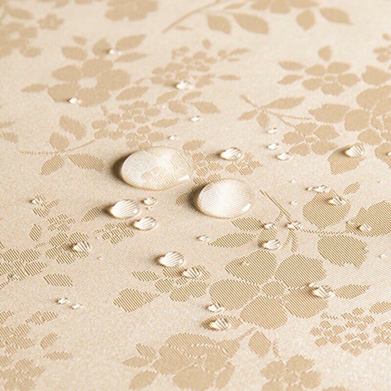 高档餐桌布防水防烫免洗茶几桌布 酒店防油台布长方形桌布 浅香槟月季 6.8*1.5米高清大图