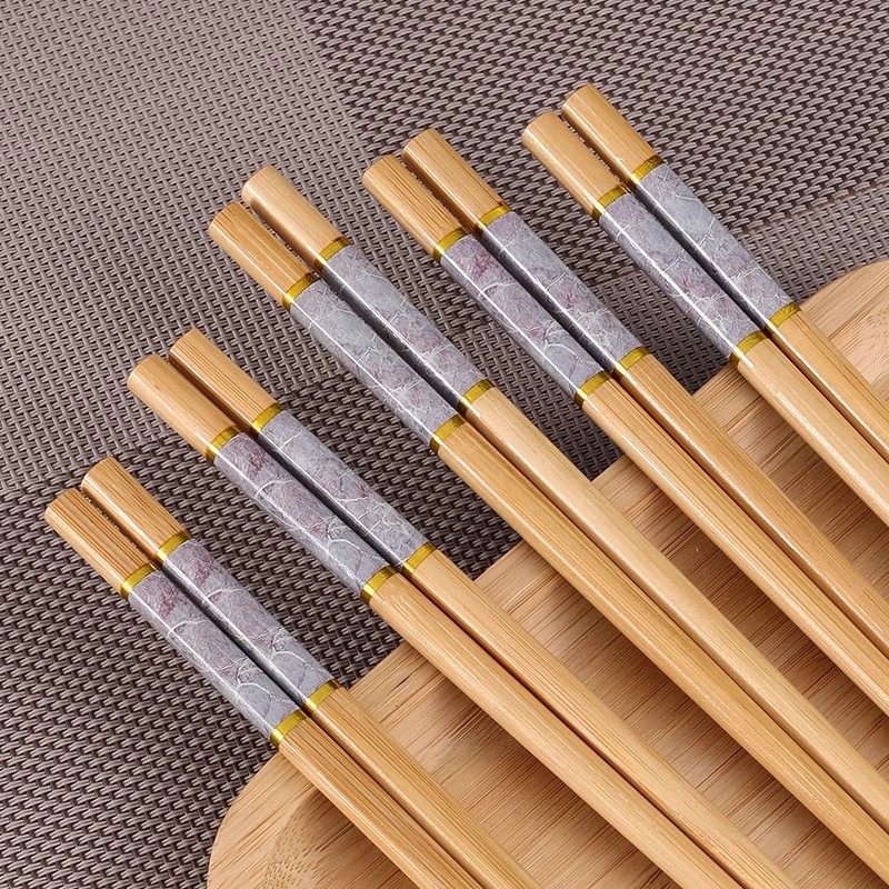 艺雅璐高端楠竹筷子新款天然木质家用无漆无蜡防滑快子抗菌防霉高清大图