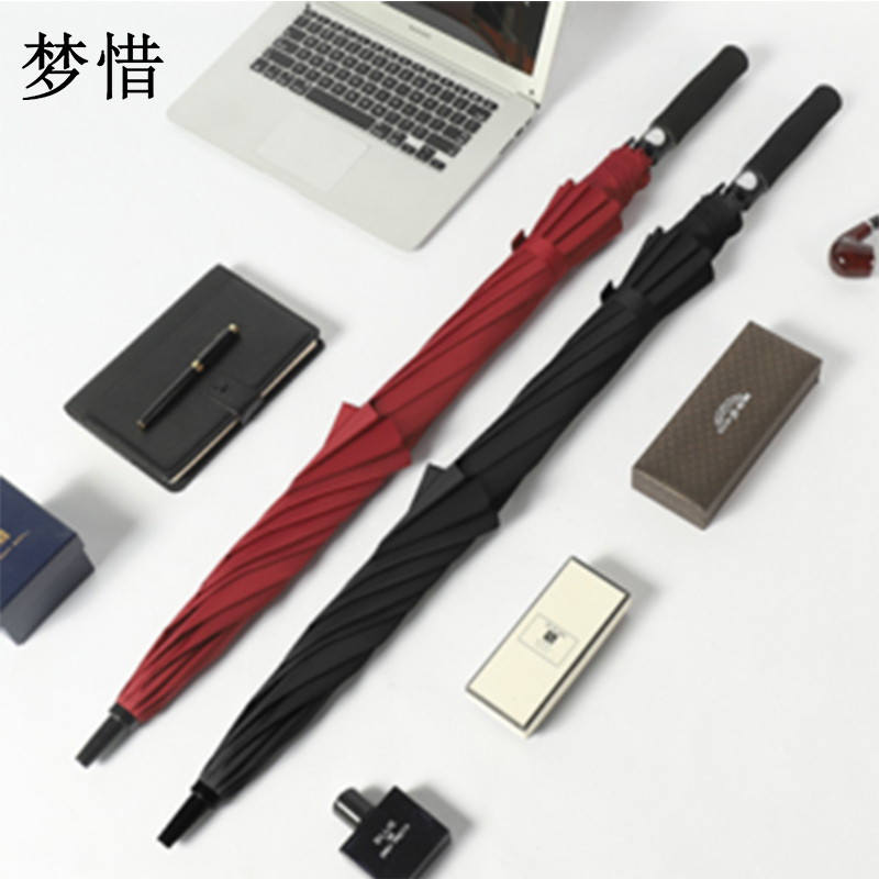 梦惜 半自动全玻纤伞架 碰击布EVA直柄雨伞YF-L2021016/把