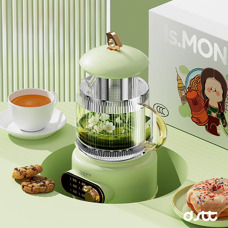 都市太太蒙娜系列多功能养生杯500ML煮茶器花茶壶办公室家用壶 DSYSH-8601高清大图
