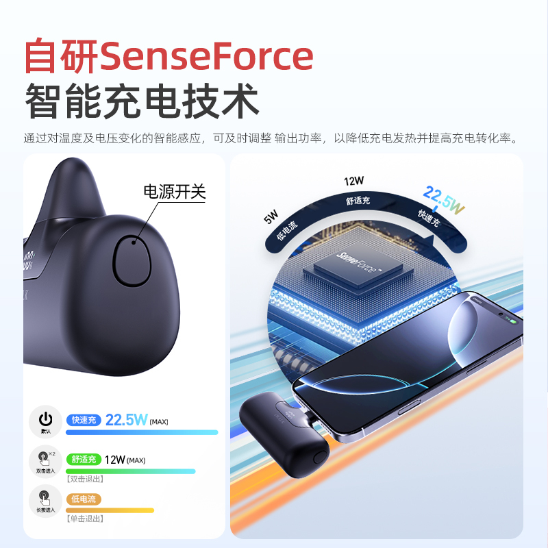 爱沃可[3C认证可上飞机]LPB5500PL 口袋充电宝 5代移动电源 20W/5500毫安/lightning适用/粉高清大图