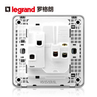 罗格朗Legrand开关插座面板tcl逸典醇砂钢带开关5五孔二三插家用暗装墙壁电源86型带开关插座